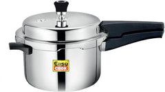 Triply Stainless Steel Pressure Cooker 5 Liter with Outer Lid | Gas & Induction Compatible Bottom | 18/10 Stainless Steel