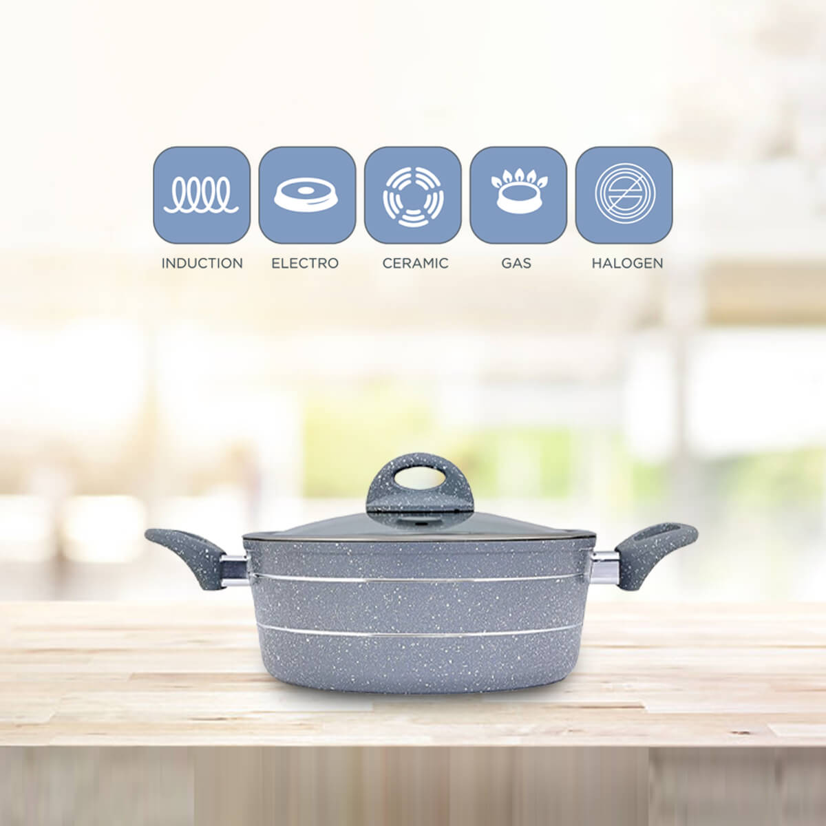 premium granite cookware set suitable hob types