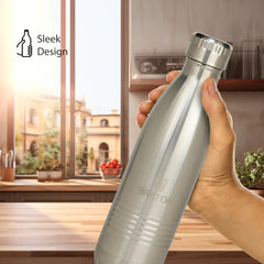 Briiton Fijicola Stainless steel Water Bottle Steel,18/8 Food Grade Thermo Vacuum Insulated Flask,24hrs Hydro Hot and Cold,SS304 Aqua Sports Bottle,BPA-Free,For School,office,Gym,Travel