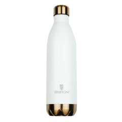 Briiton Flare Cola Stainless Steel Water Bottle | Copper Coated Vacuum Insulation | Powder Coated | Secure Grip | Leakproof Easy Pour Cap | Hot & Cold Thermos | Aqua Hydro