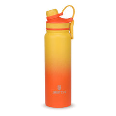 Briiton Galaxy 800ml Stainless Steel Water Bottle | Copper Coated Vacuum Insulation | Powder Coated | Secure Grip | Leakproof Easy Pour Cap | Hot & Cold Thermos | Aqua Hydro