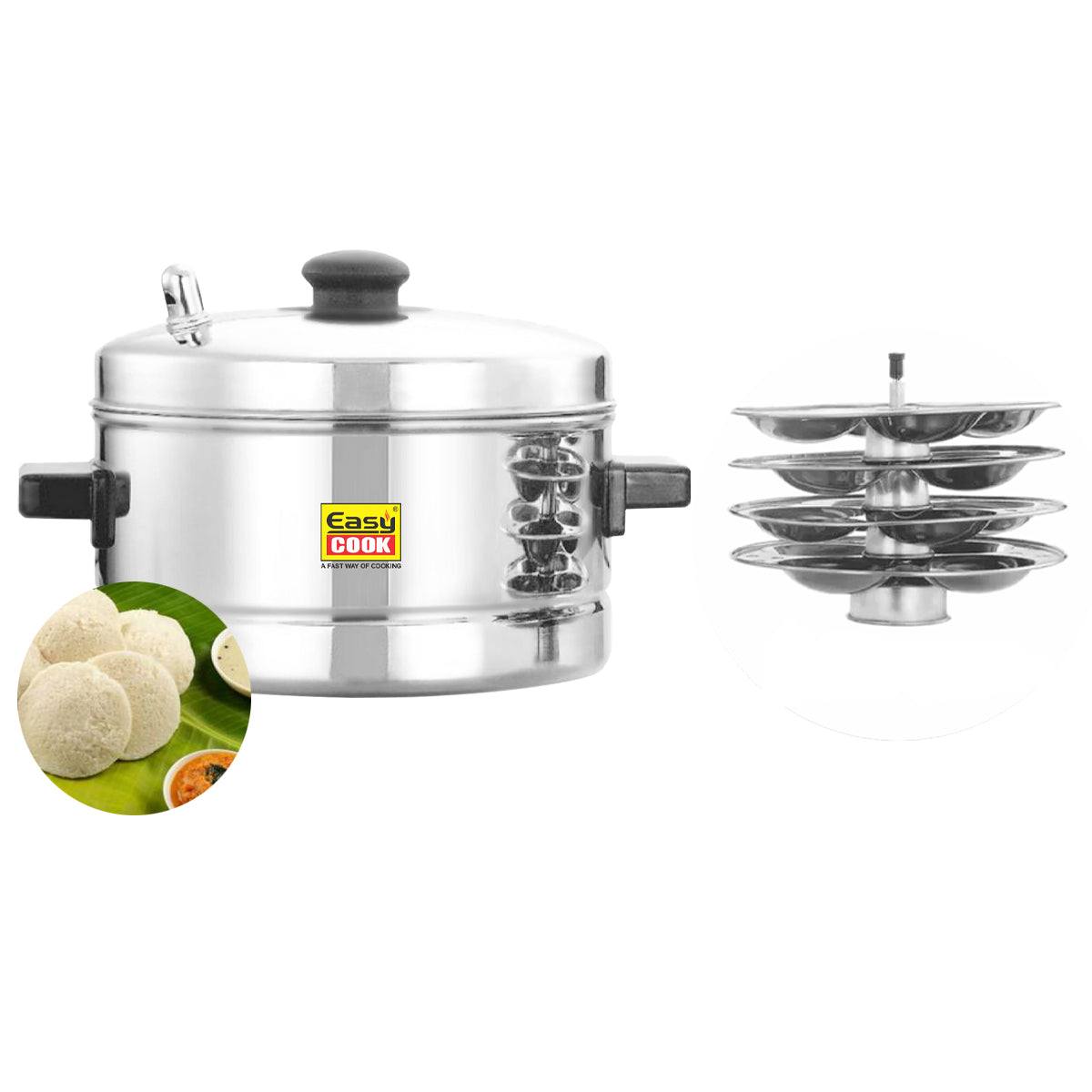 Idli Cooker with 4 Plates and 16 pits